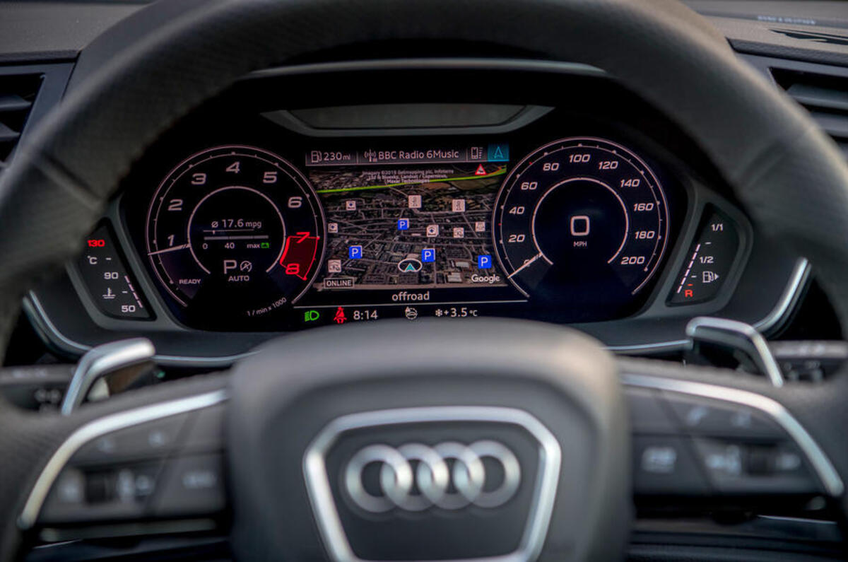Audi RS Q3 Sportback 2020 road test review - instruments