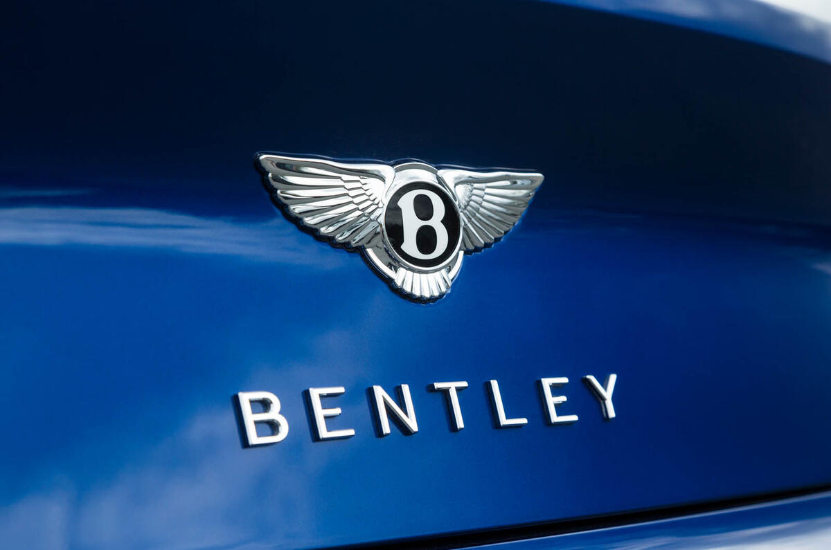 Bentley Continental GT 2018 Autocar road test review boot badge