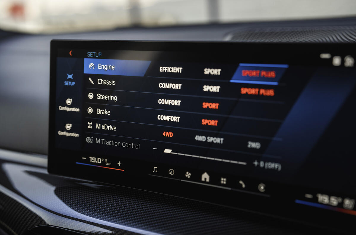 15 BMW M3 CS Touring 2025 Autocar review modes 15 BMW M3 CS Touring 2025 Autocar review modes