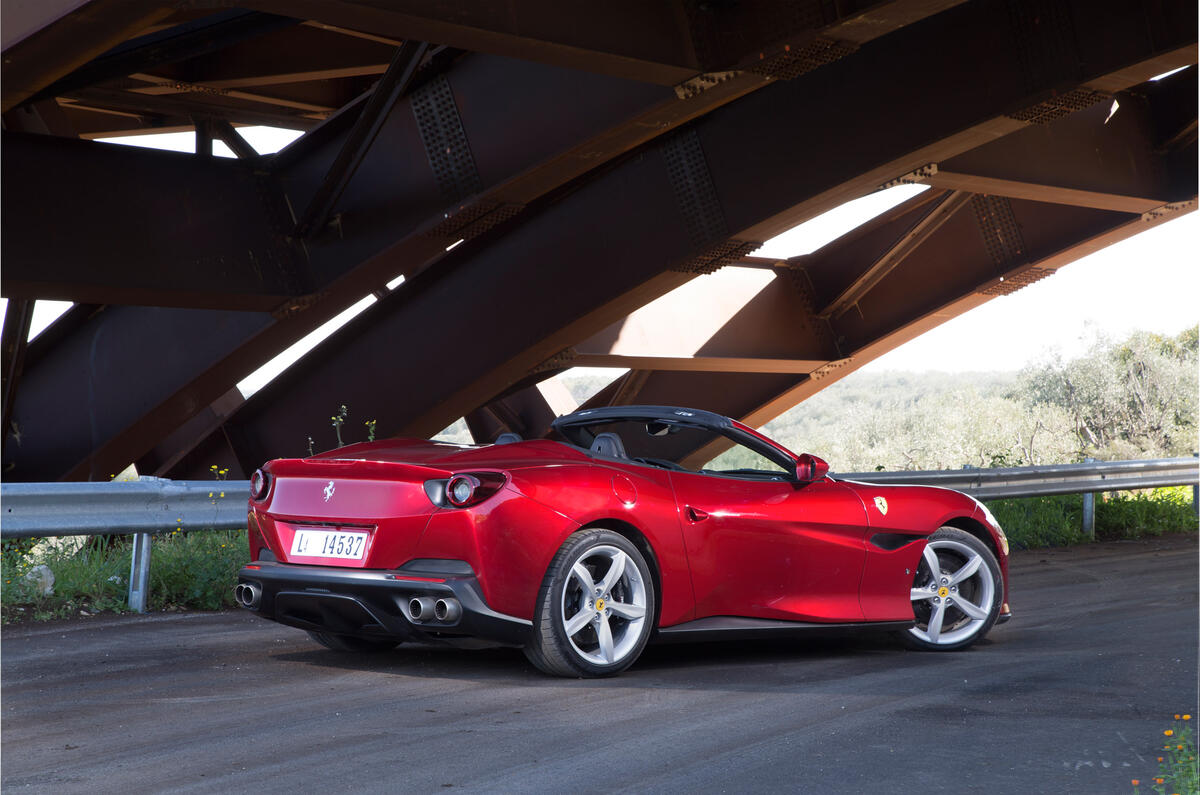Ferrari Portofino review roof down