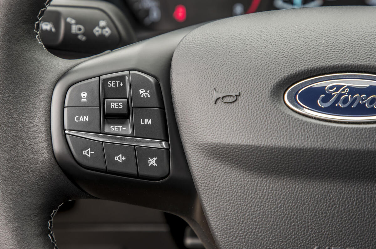Ford Fiesta Active 2018 road test review steering wheel cruise buttons