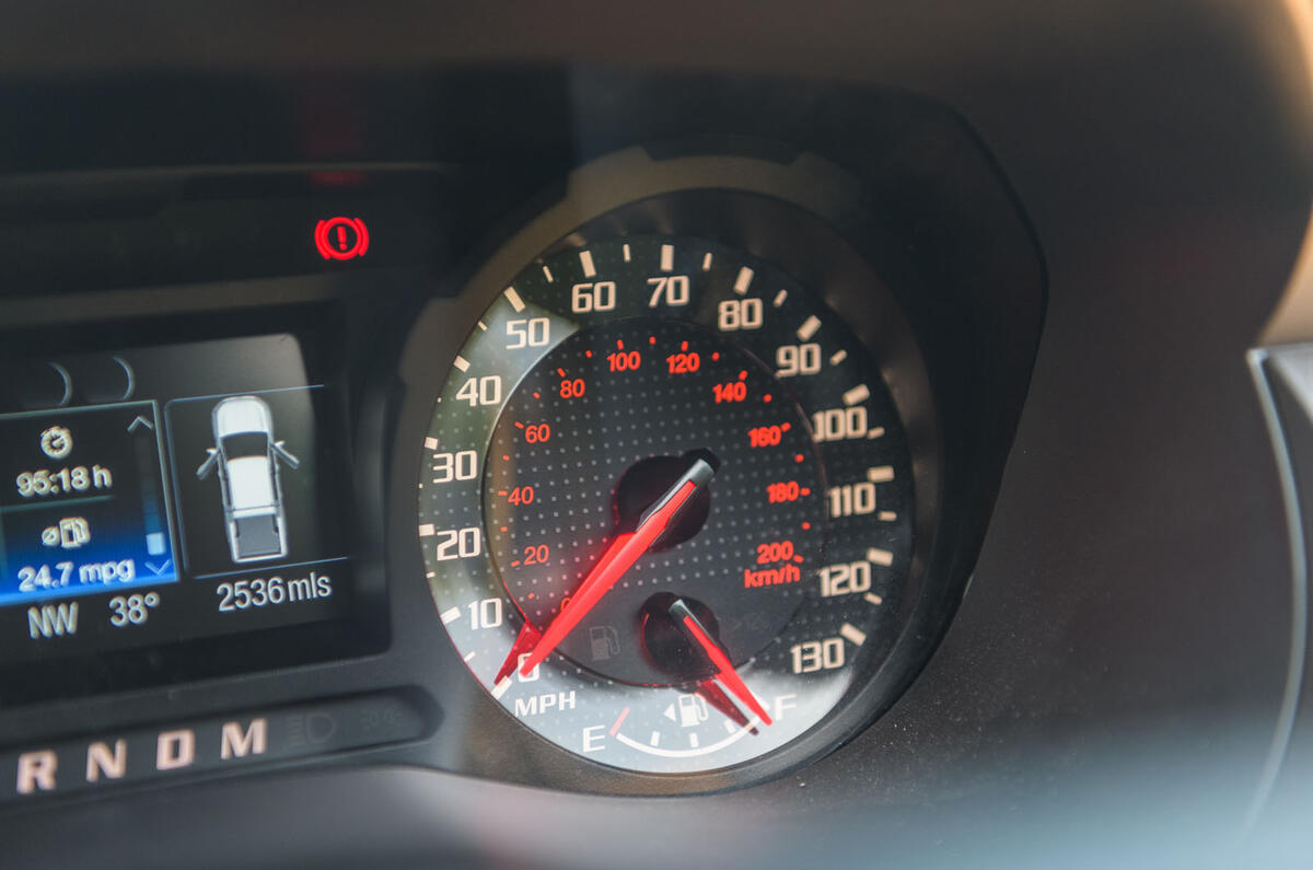 Ford Ranger Raptor 2019 road test review - instruments