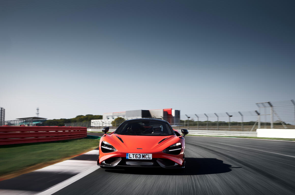 McLaren 765LT 2020 road test review - on the road nose