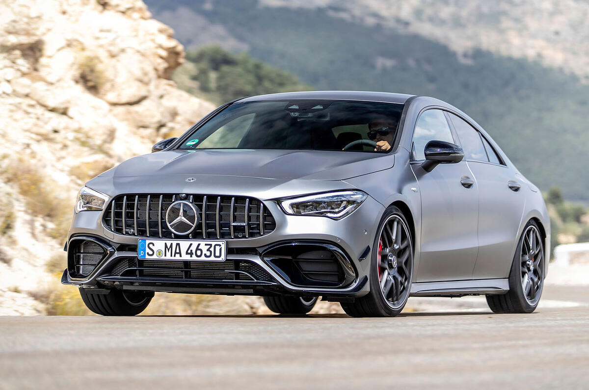 Mercedes-AMG CLA 45 S 2019 road test review - cornering front