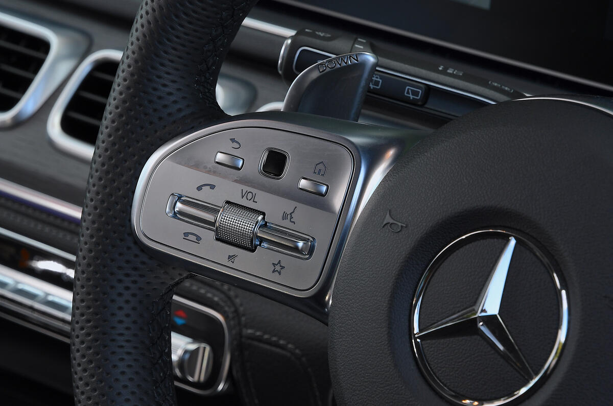 Mercedes-AMG GLE 53 2020 road test review - steering wheel buttons