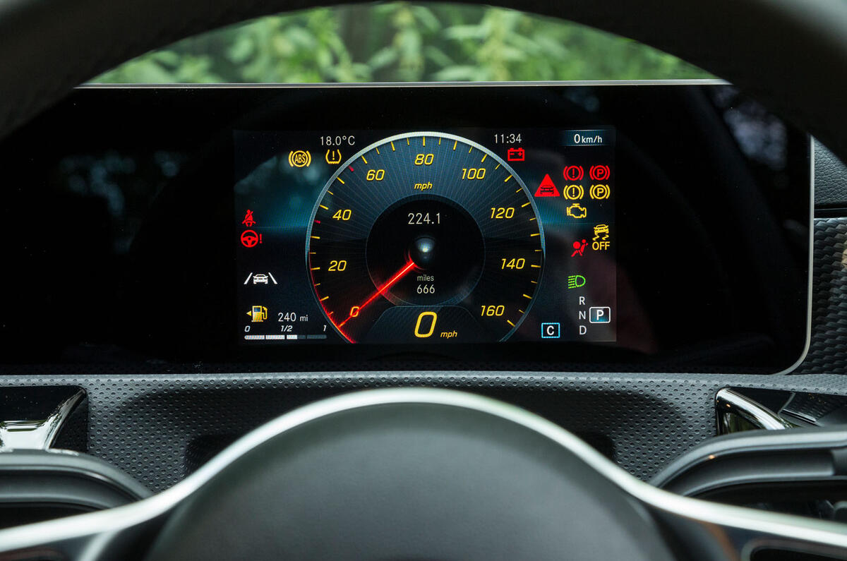 Mercedes-Benz A-Class 2018 road test review instrument cluster