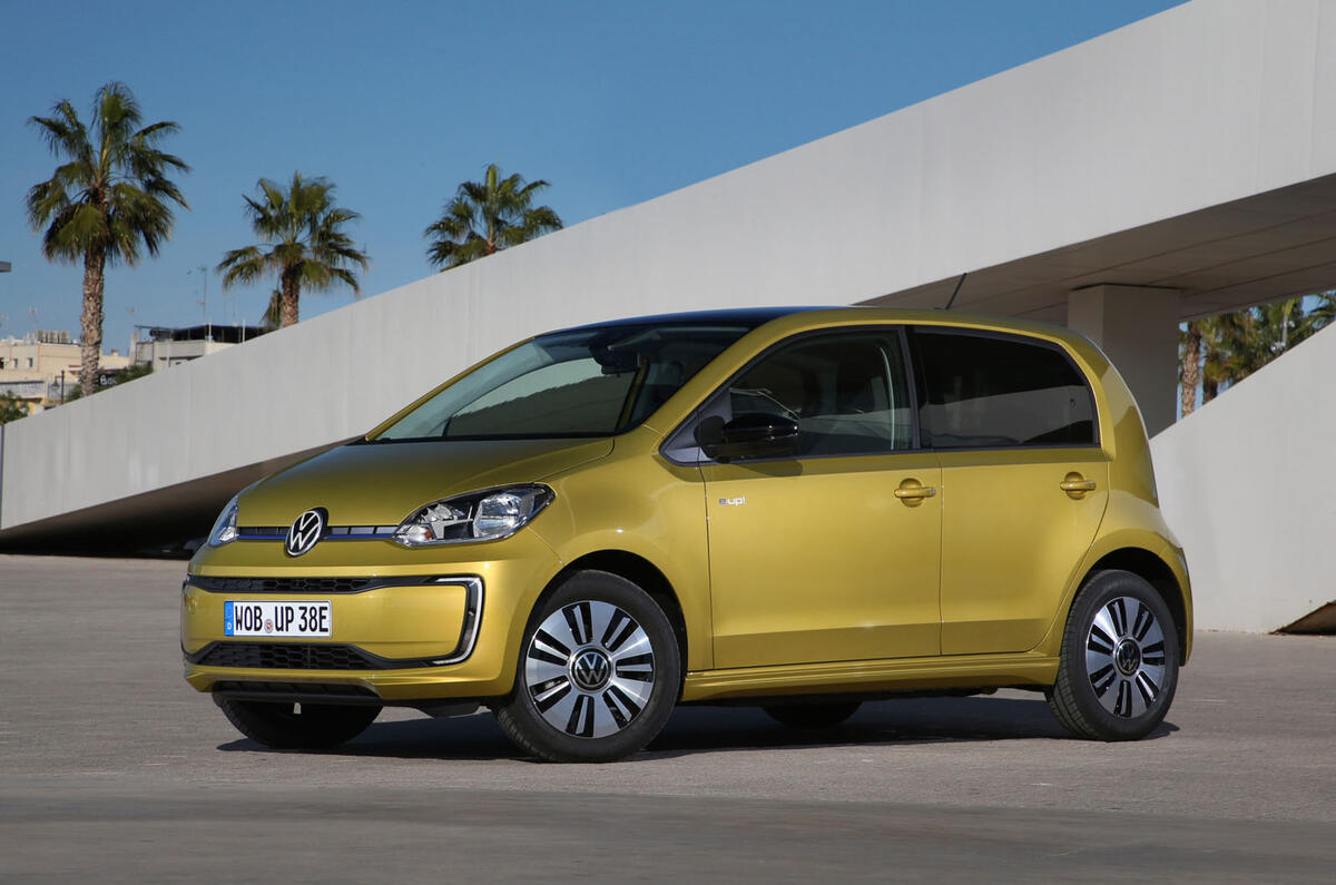 Volkswagen e-Up 2020 road test review - static front Volkswagen e-Up 2020 road test review - static front