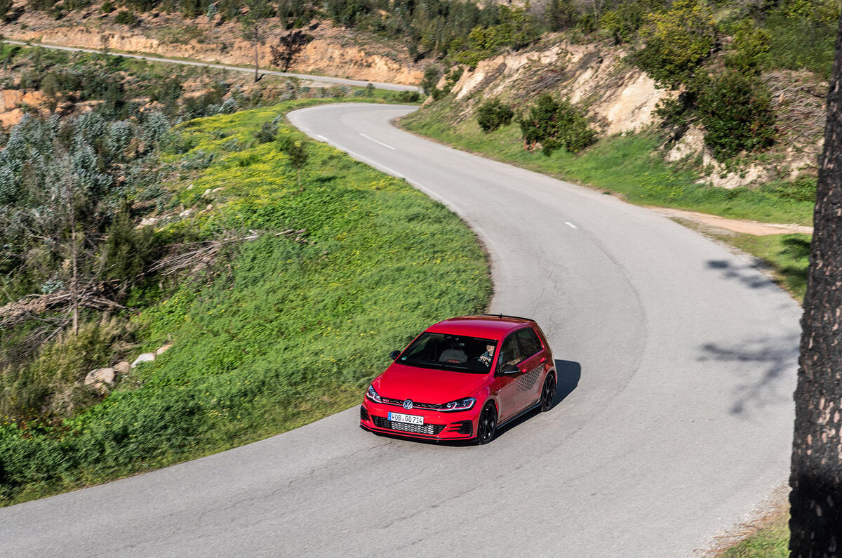 Volkswagen Golf GTI TCR 2019 road test review - cornering front
