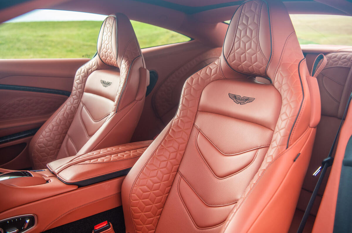Aston Martin DBS Superleggera 2018 road test review - front seats