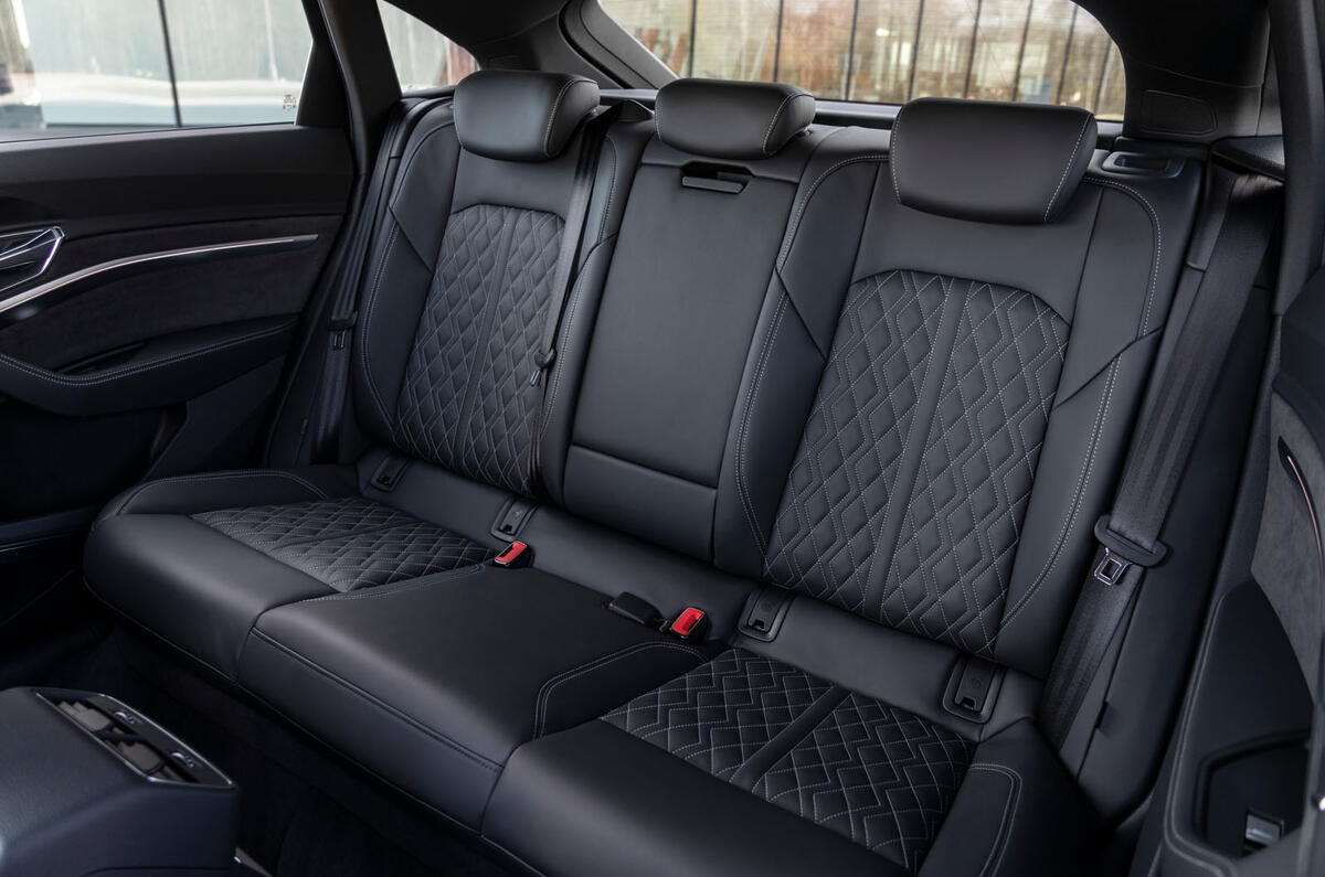 Audi E-tron Sportback 2020 road test review - rear seats Audi E-tron Sportback 2020 road test review - rear seats