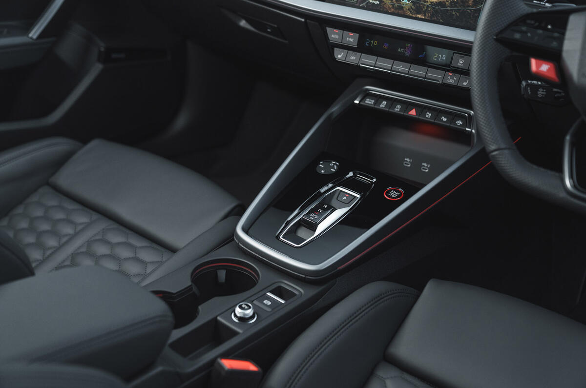 16 Audi RS3 2025 Autocar road test review centre console 16 Audi RS3 2025 Autocar road test review centre console