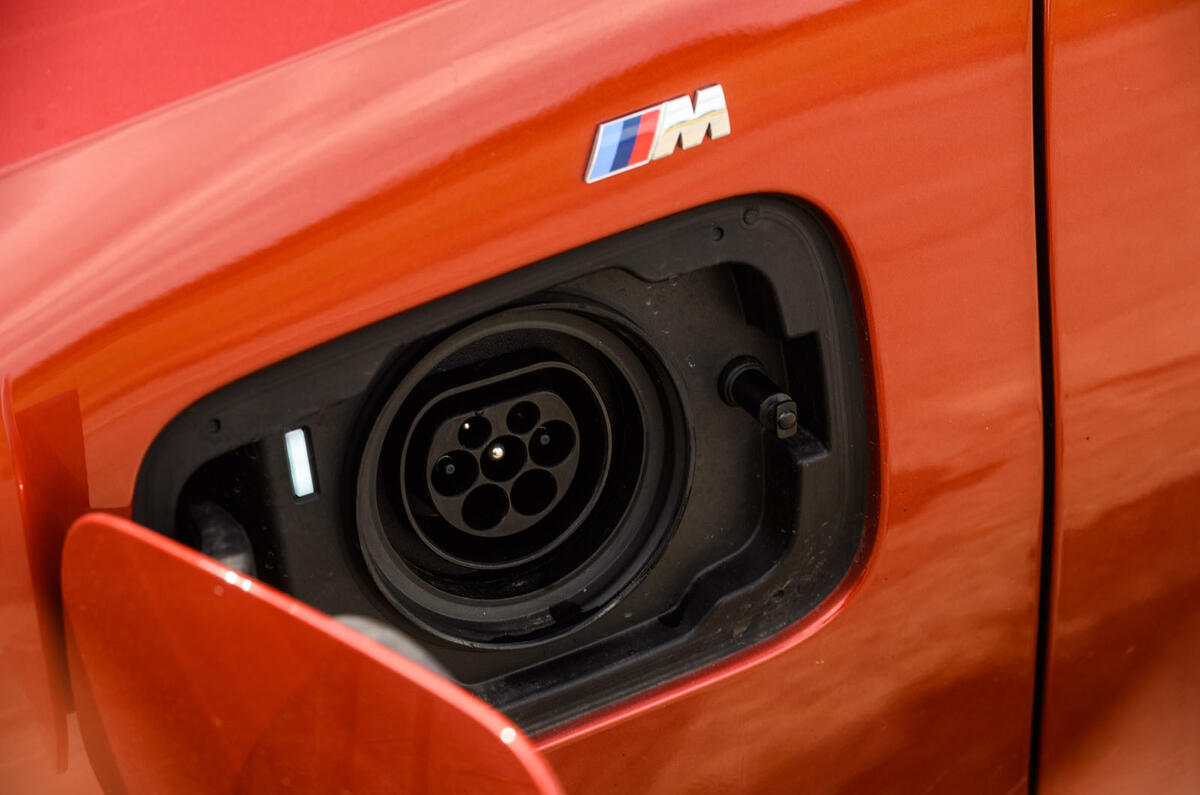 BMW 3 Series 330e 2020 road test review - charging port