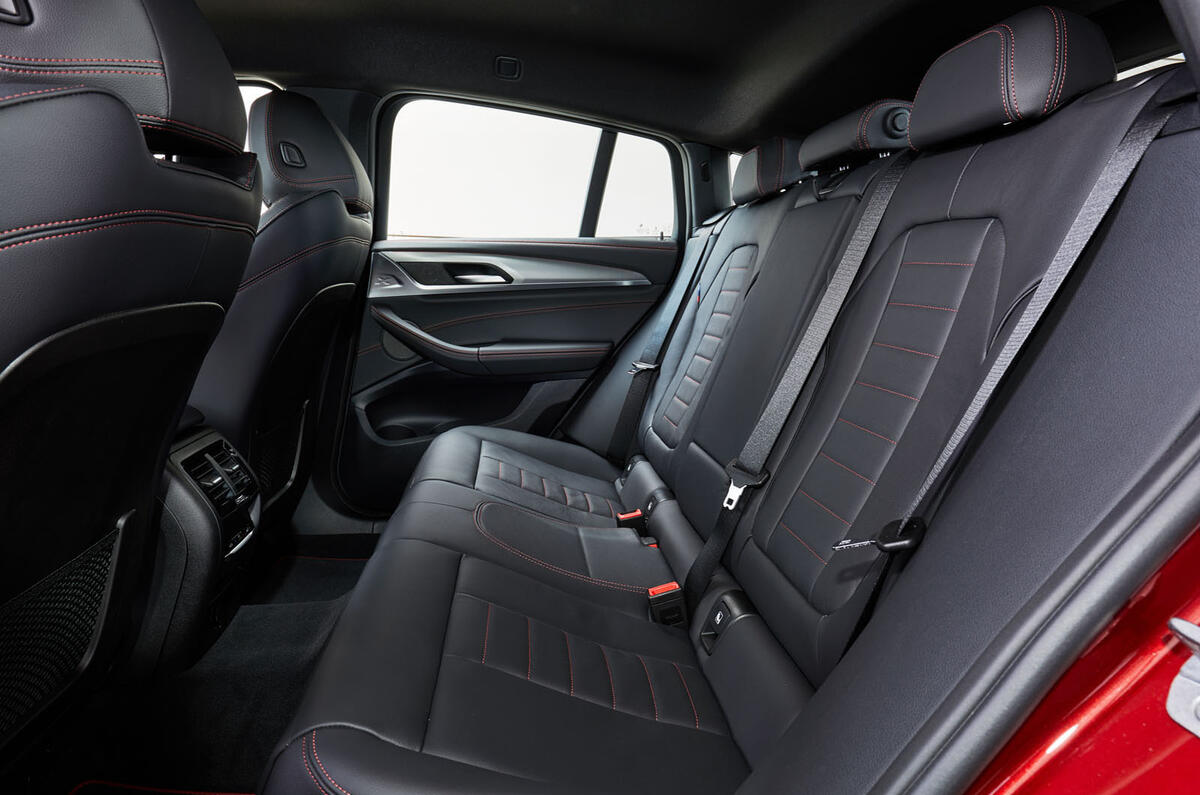 BMW X4 2018 road test review rear seats