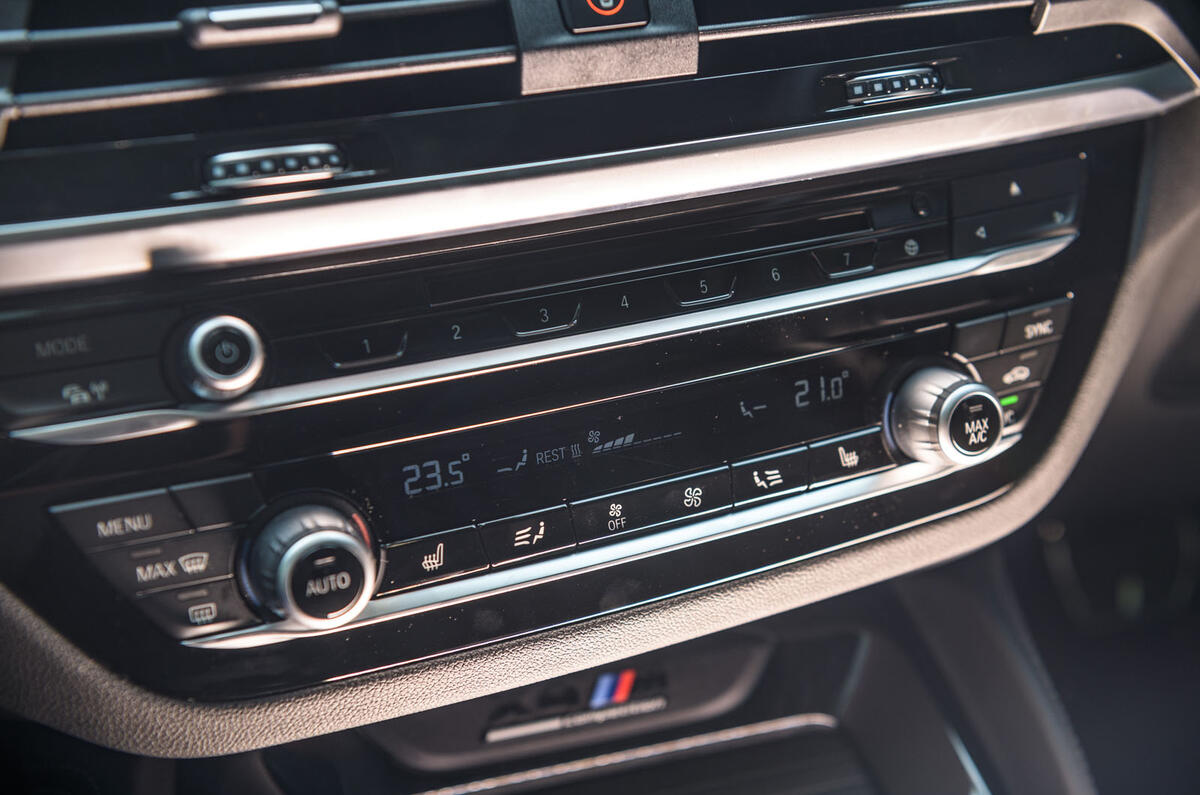 BMW X4 M Competition 2019 road test review - climate controls