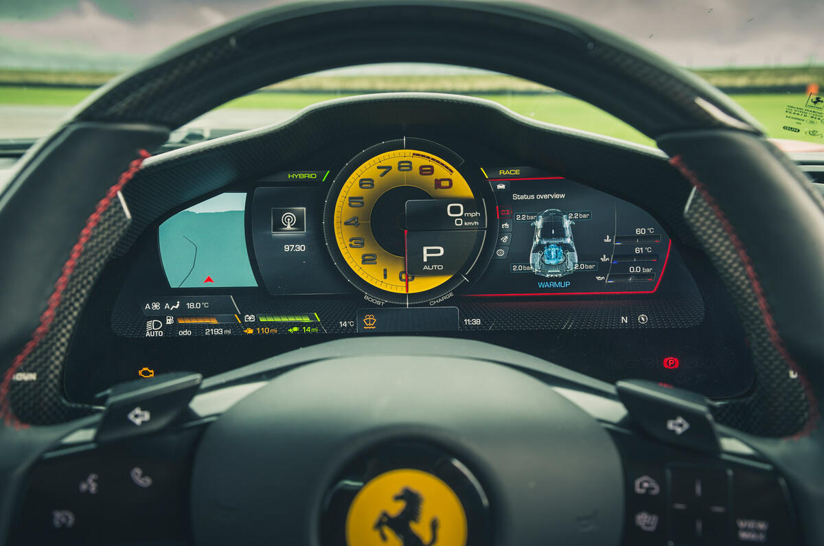 16 Ferrari SF90 Stradale 2021 road test review instruments