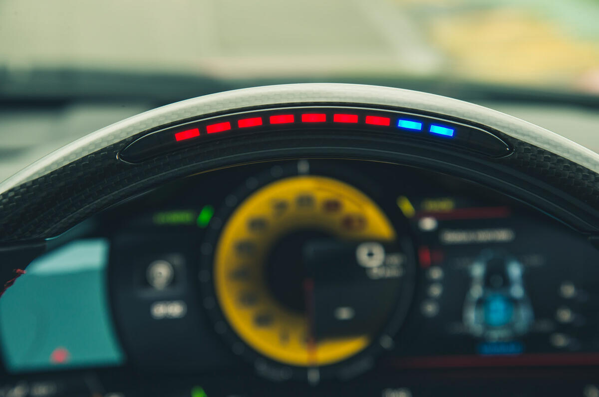 16 Ferrari SF90 Stradale 2021 road test review shift indicator