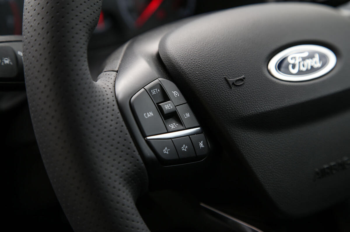 Ford Fiesta ST 2018 road test review steering wheel buttons