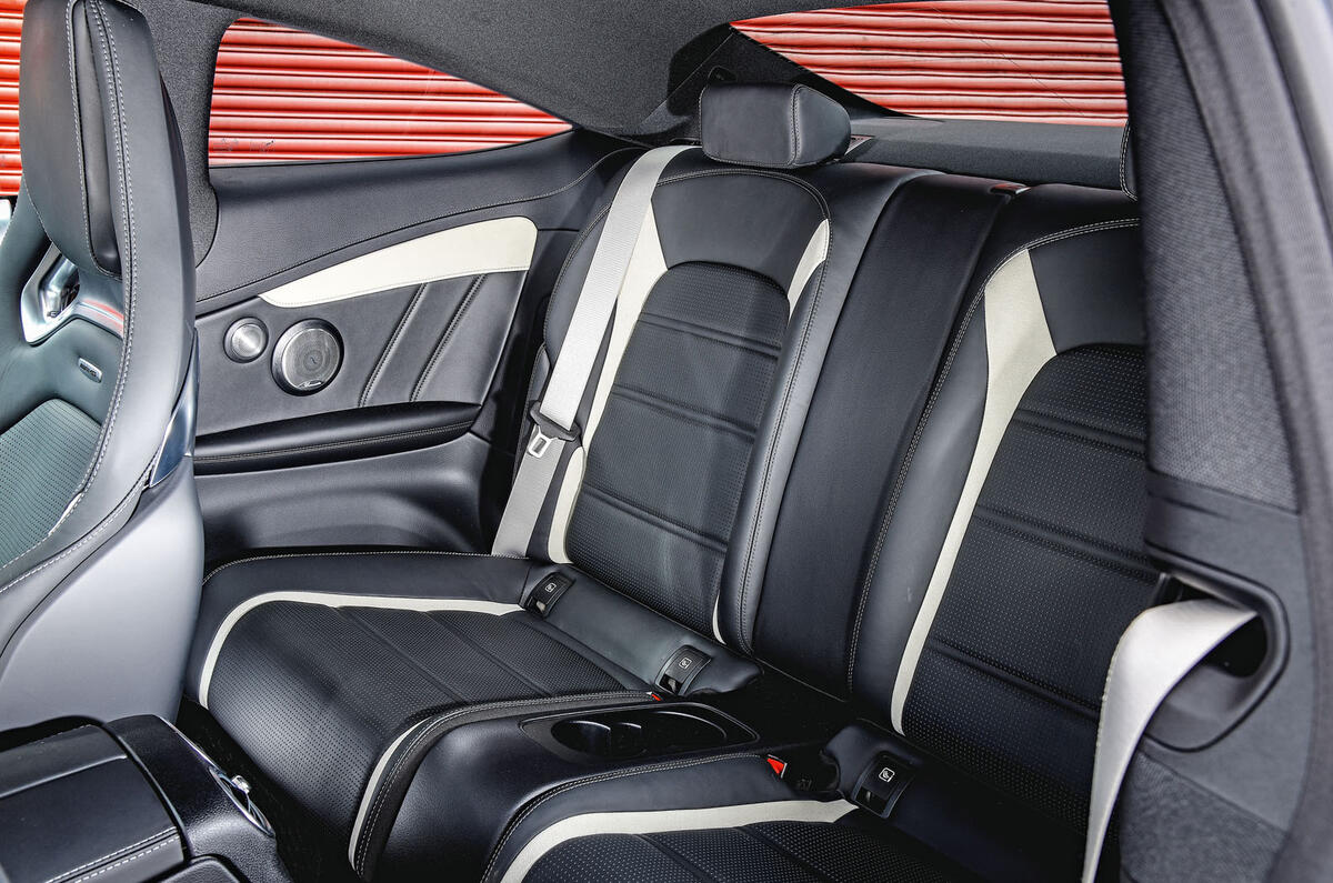 Mercedes-AMG C63 Coupé 2019 road test review - rear seats