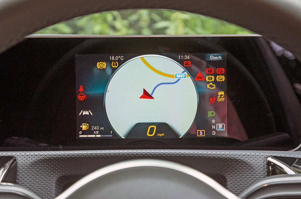 Mercedes-Benz A-Class 2018 road test review instrument cluster satnav
