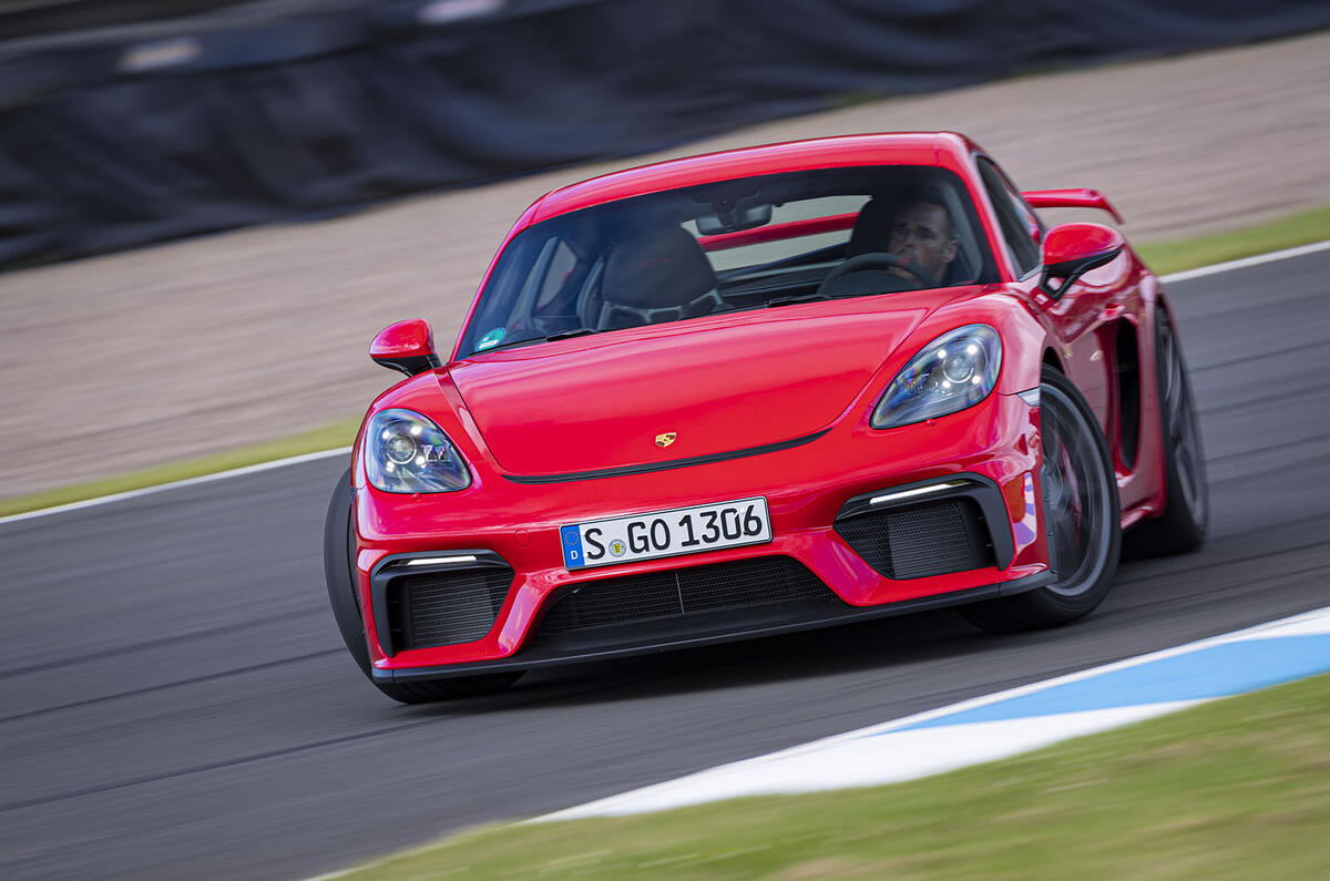 Porsche 718 Cayman GT4 2019 road test review - drift front
