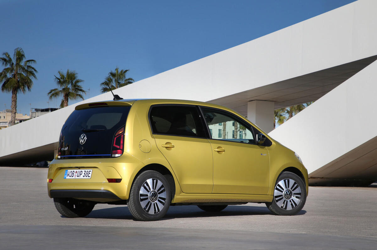 Volkswagen e-Up 2020 road test review - static rear Volkswagen e-Up 2020 road test review - static rear