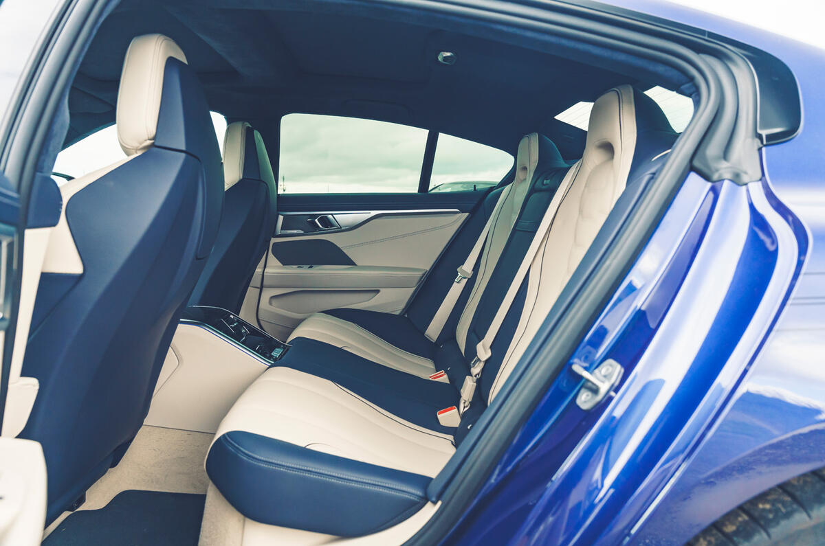 17 Alpina B8 Gran Coupe 2021 road test review rear seats