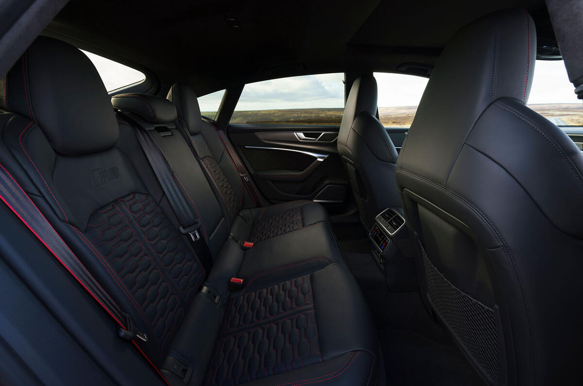 Audi RS7 Sportback 2020 road test review - rear seats Audi RS7 Sportback 2020 road test review - rear seats