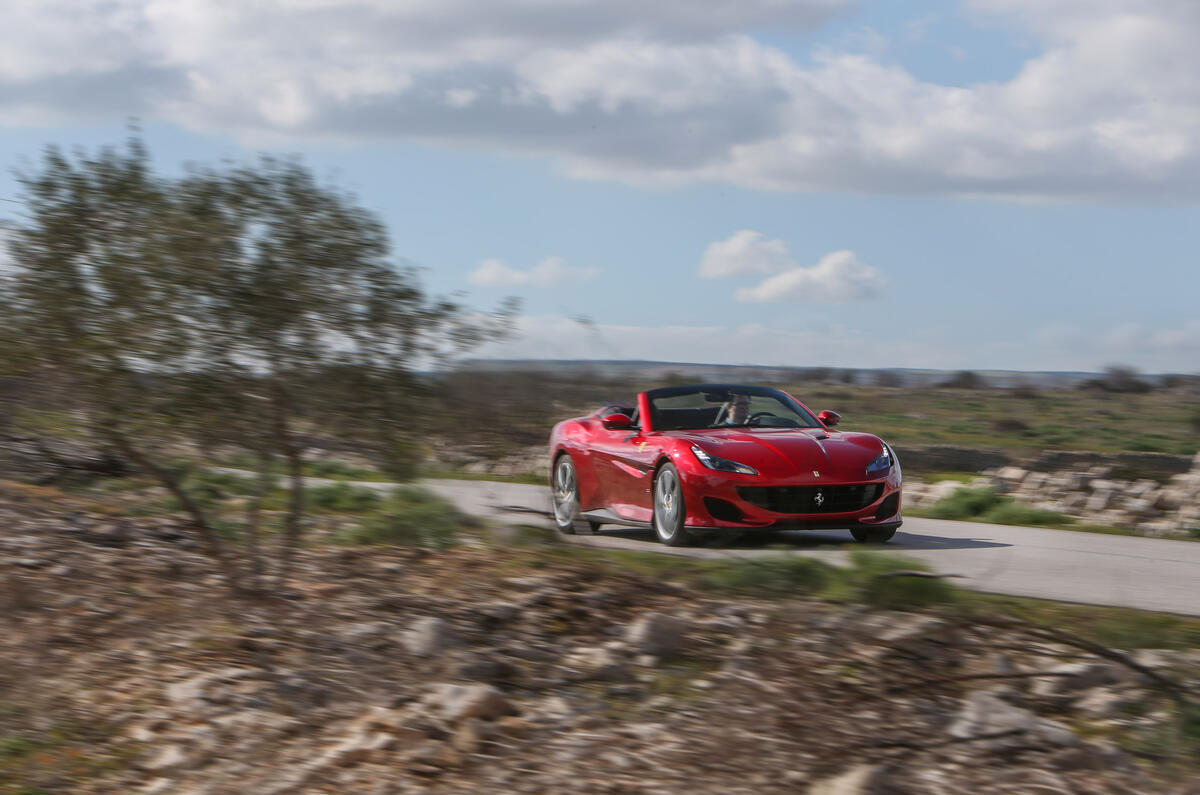 Ferrari Portofino review on the road trees