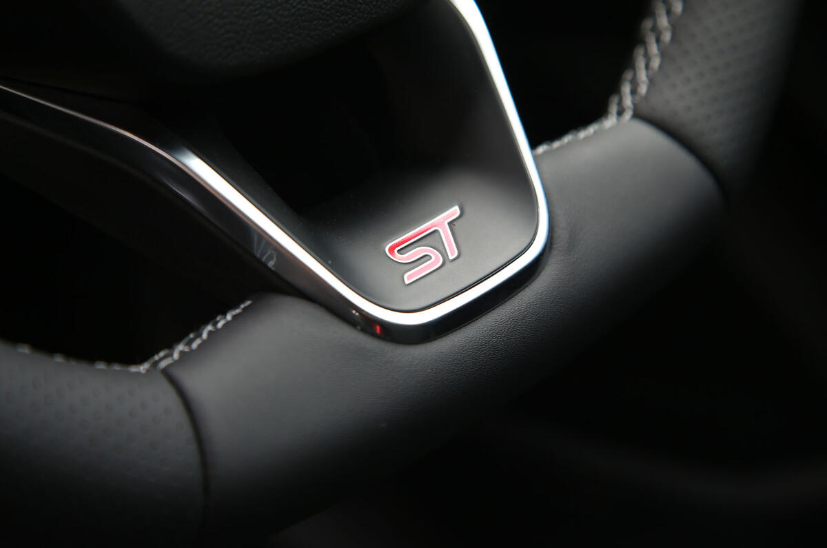 Ford Fiesta ST 2018 road test review steering wheel trim