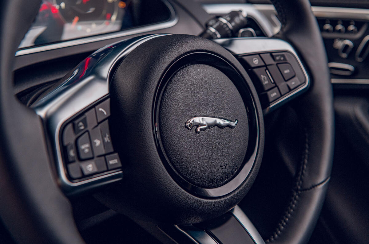 Jaguar F-Type 2020 road test review - steering wheel Jaguar F-Type 2020 road test review - steering wheel