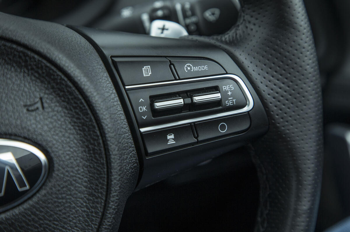 Kia Stinger GT line 2018 review cruise control buttons