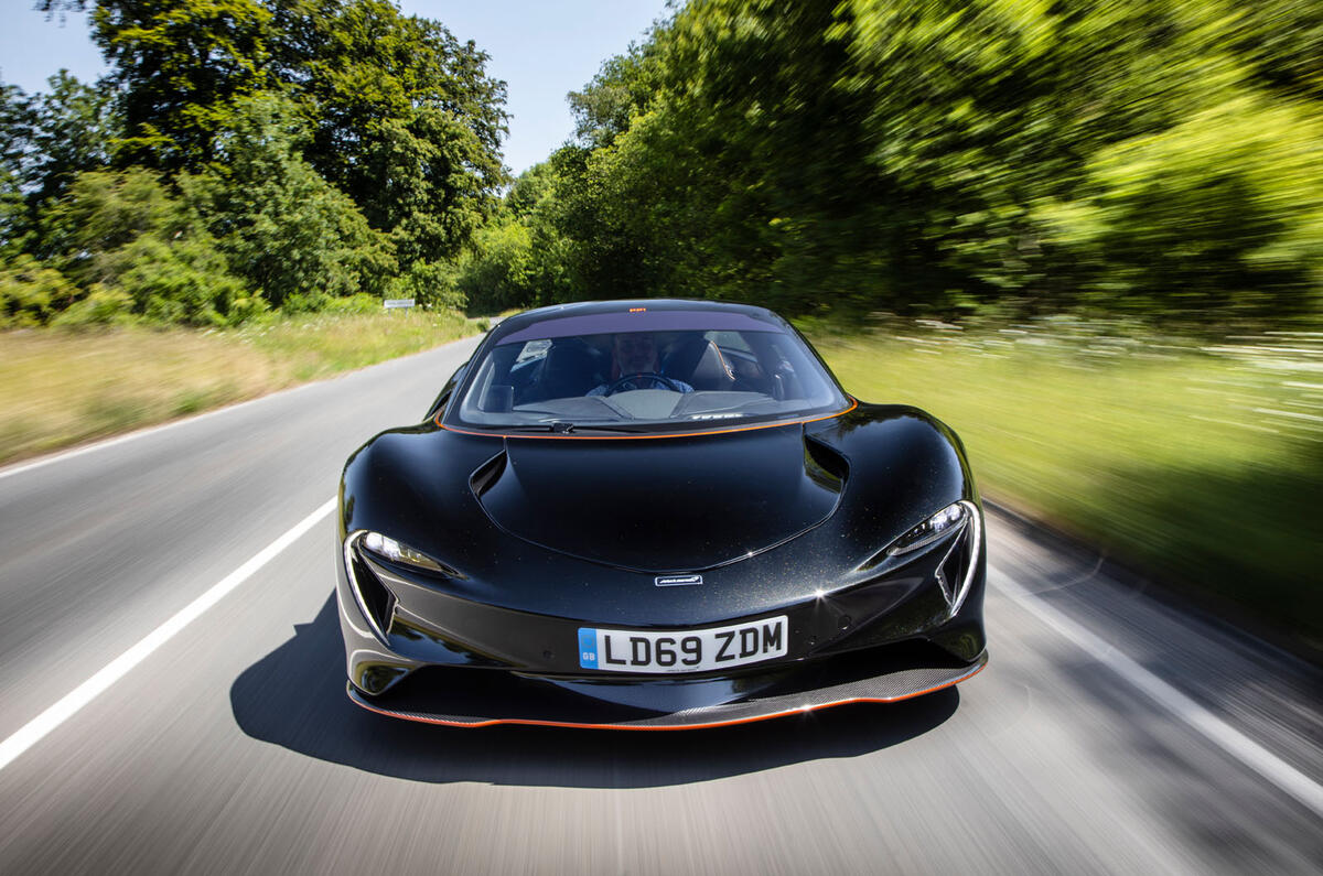 McLaren Speedtail 2020 UK first drive review - on the road nose