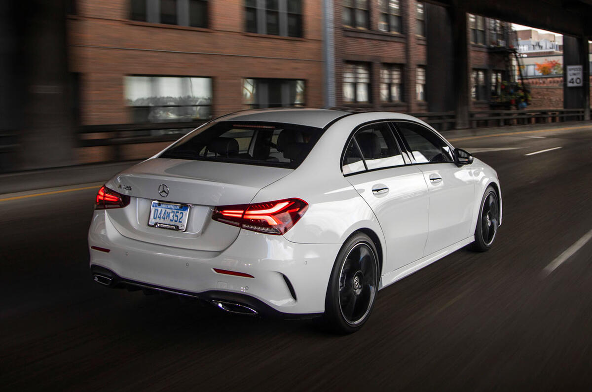 Mercedes-Benz A-Class saloon 2018 review - on the road rear