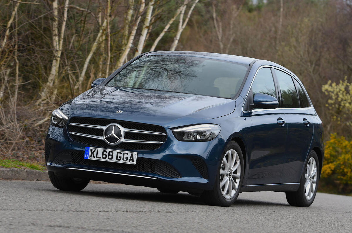 Mercedes-Benz B-Class 2019 road test review cornering front