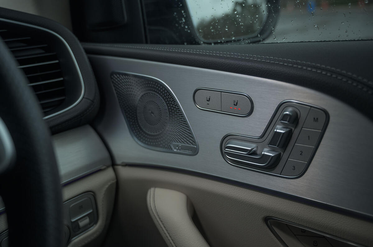 Mercedes-Benz GLS 2020 road test review - seat controls Mercedes-Benz GLS 2020 road test review - seat controls