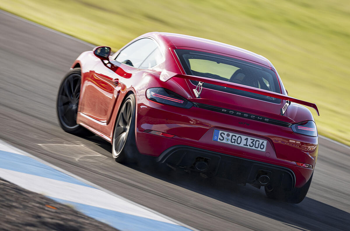 Porsche 718 Cayman GT4 2019 road test review - oppo rear