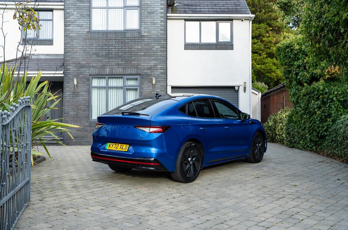 17 Skoda Enyaq iV Coupe vRS FD 2022 rear static 17 Skoda Enyaq iV Coupe vRS FD 2022 rear static