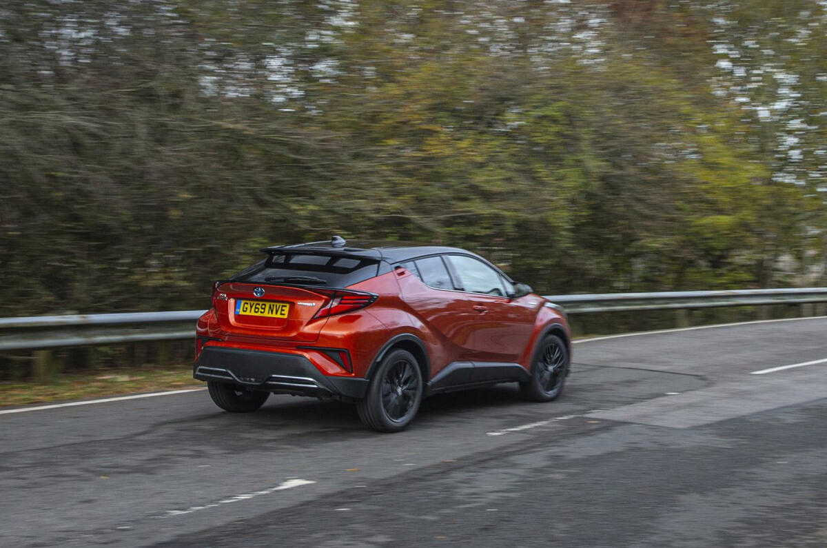 17 Toyota C HR 2021 RT cornering rear