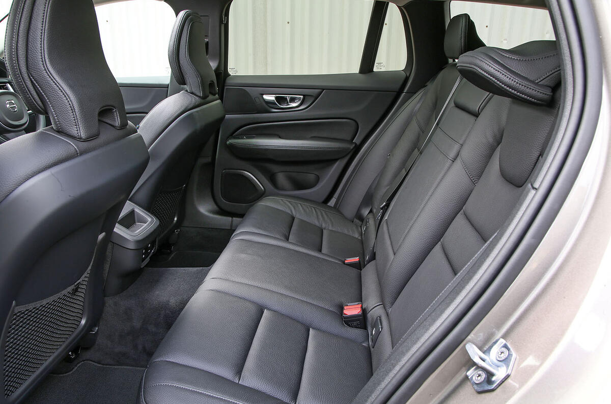 Volvo V60 2018 road test review rear seats