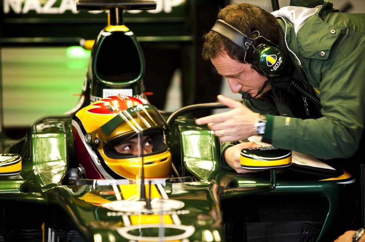 Lotus F1 returns; Vettel fastest