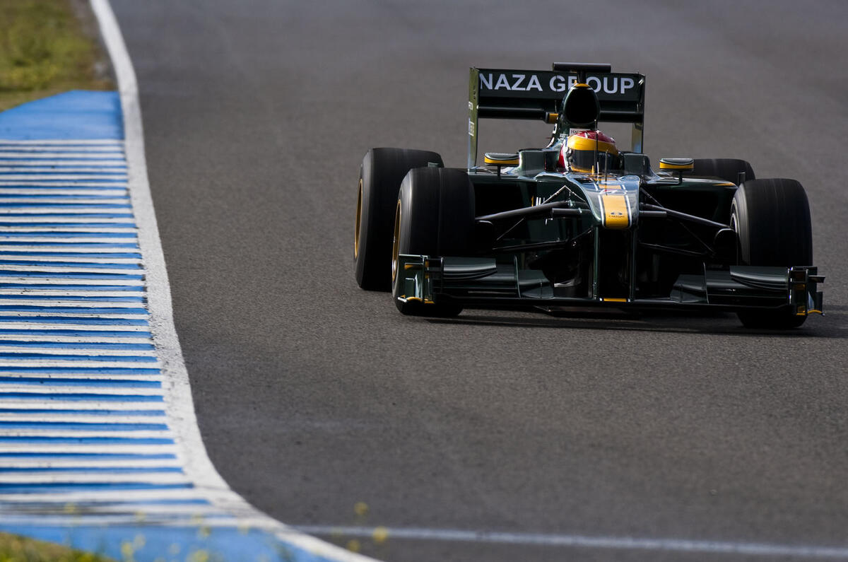 Lotus F1 returns; Vettel fastest