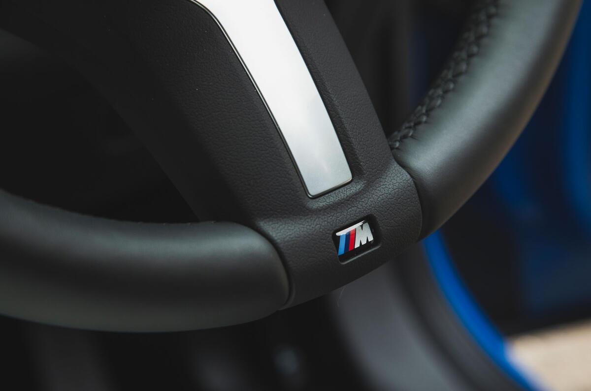 BMW X2 M35i 2019 road test review - steering wheel badge