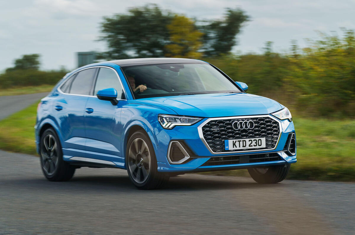 Audi Q3 Sportback 2019 road test review - cornering front