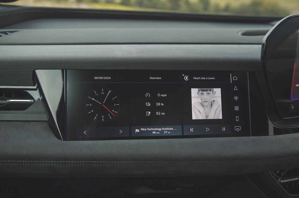 18 Audi Q6 E Tron 2024 review passenger side screen