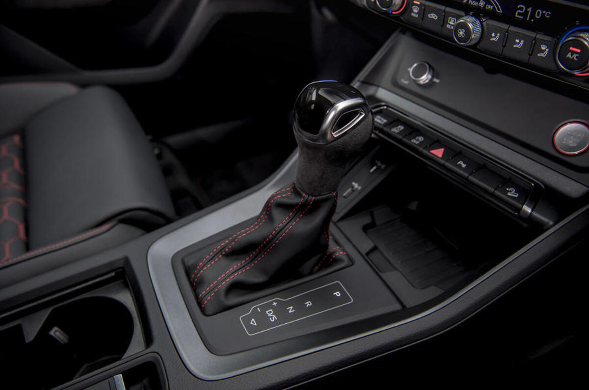 Audi RS Q3 2020 road test review - gearstick