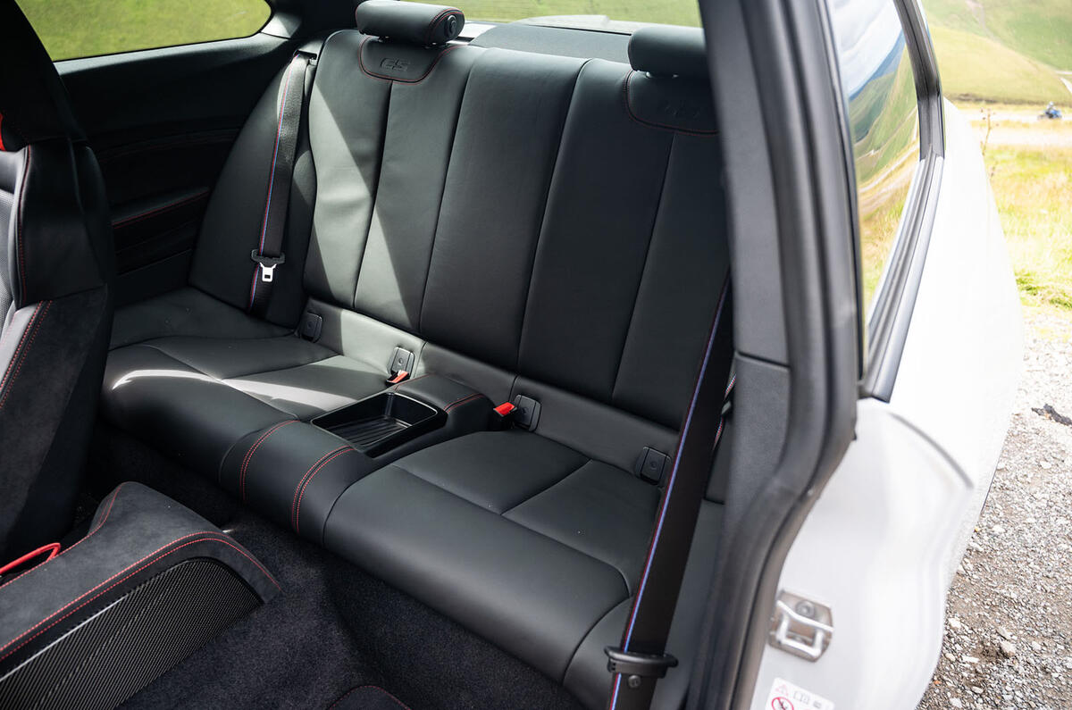 BMW M2 CS 2020 road test review - rear seats