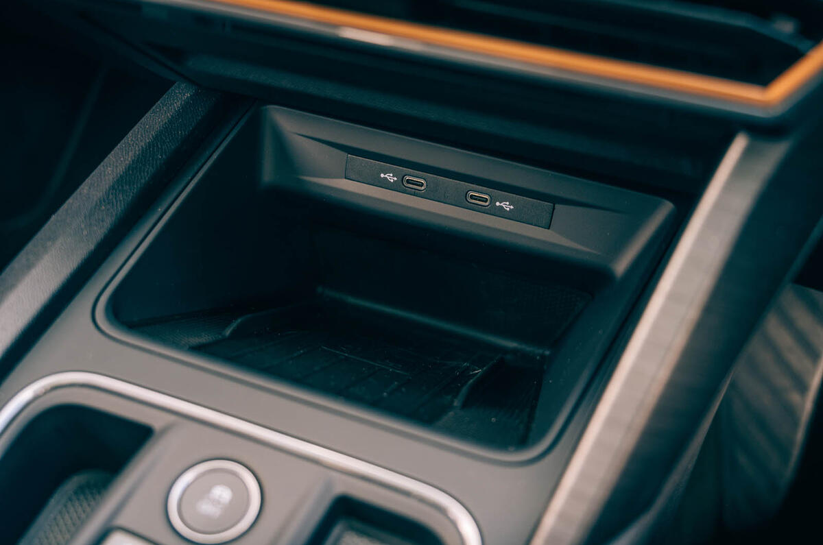 18 Cupra Leon Estate 2021 road test review wireless phone charging 18 Cupra Leon Estate 2021 road test review wireless phone charging