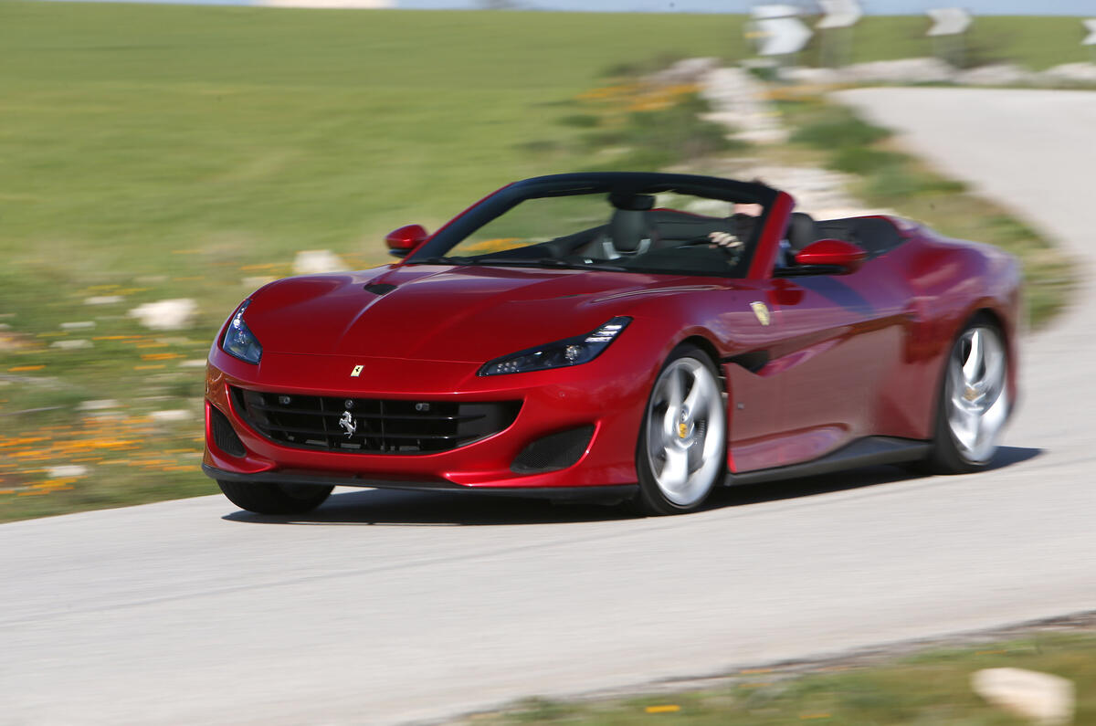 Ferrari Portofino review on the road angle
