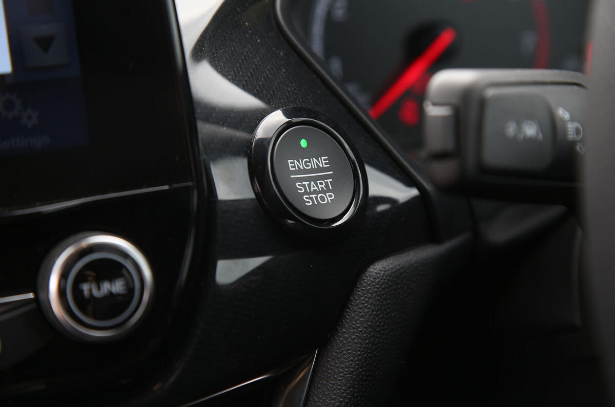 Ford Fiesta ST 2018 road test review start button