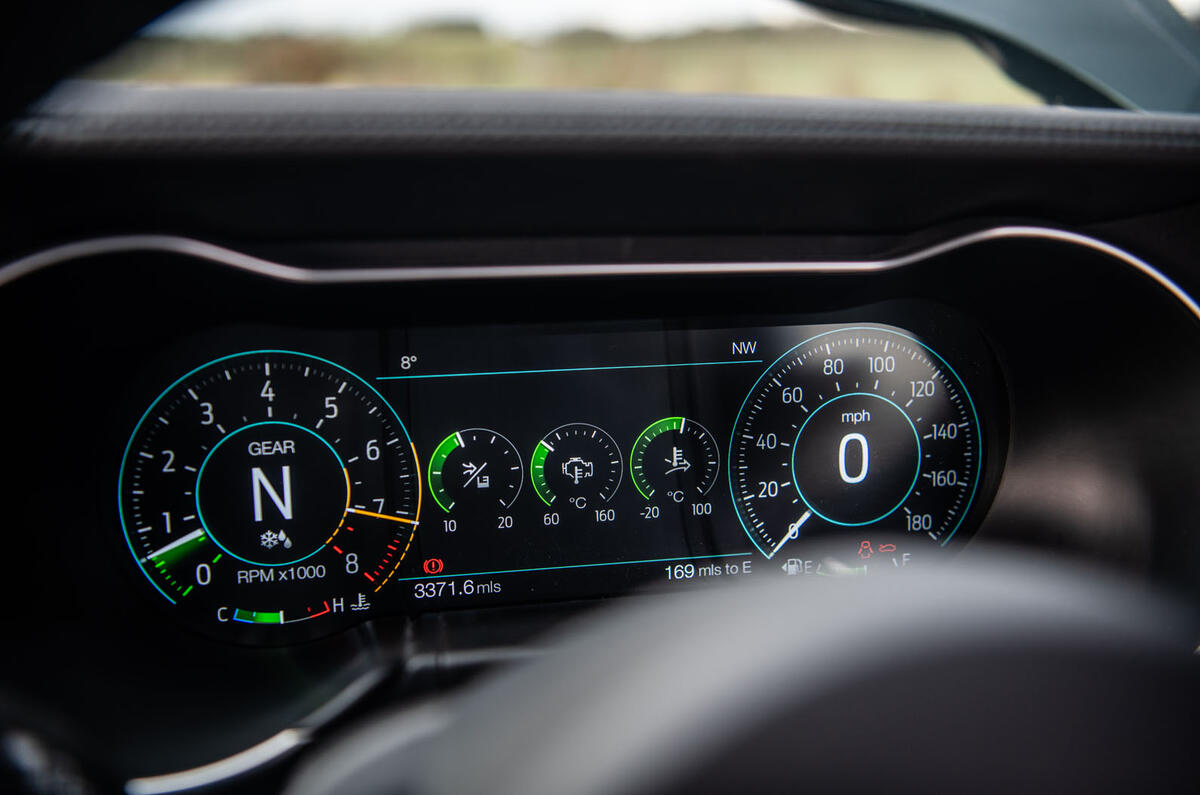 Ford Mustang Bullitt 2018 road test review - instruments